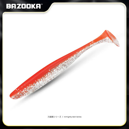 Bazooka Shad Worm Fishing Soft Lure Big Silicone 90 100mm Bait T Tail Easy Shiner Wobbler Swimbait Pesca Trout Pike Bass Winter