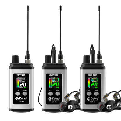 EST-12 trådlöst UHF-system för in-ear-monitorering