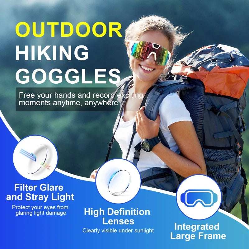 HD Smart Video Glasses Action Camera Sunglasses Wifi Glasses Sports Glasses Outdoor Bicycle Motorcycle Driver Recorder Walk Cam