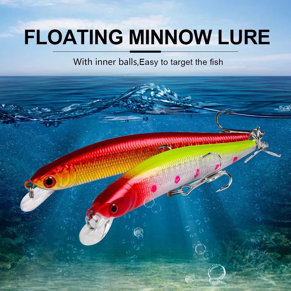 Floating Fishing Lure 8.4G 10CM Urgent Fishing Minnow Crank Lure Swinger Fishing Lure Set Processing Artificial Lure Kit