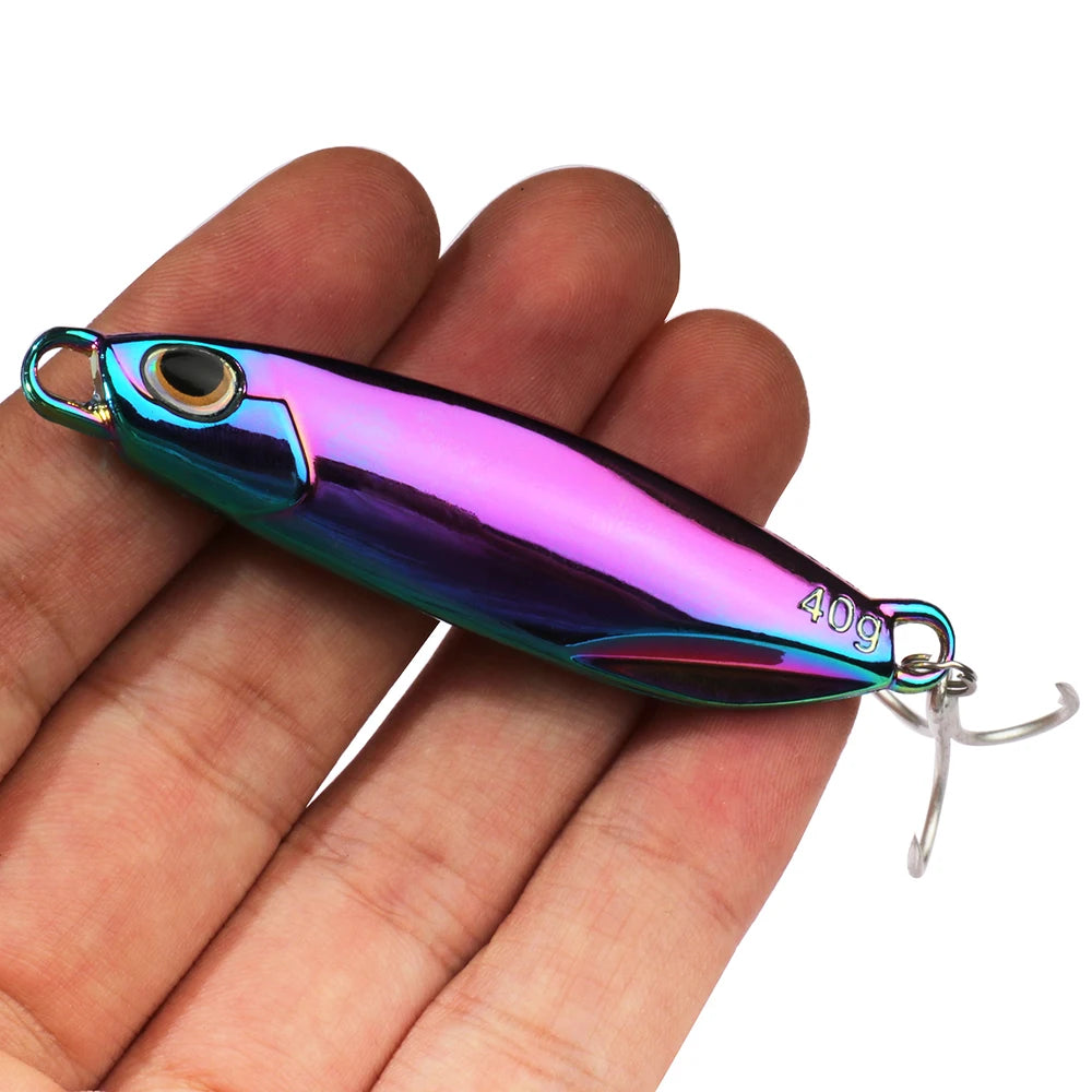 Metal Jig Fishing Lure 10g 20g 30g 40g Shore Casting Swimbait Spoon Spiner Laser LAKE Pesca Ocean Tackle Wobbler Artificial Bait
