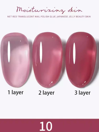 1-30pcs PSK Nude Pink Color Nail Art Ice Transparent Bare Color Nail Enamel 2026 New Net Red Popular White Gel Nail Polish