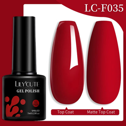 LILYCUTE 129 Colors 7ML Nail Gel Polish Nail Supplies Vernis Semi Permanent Nail Art Manicure Soak Off LED UV Gel Nail Varnishes