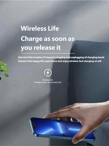 4-in-1 Wireless charger with LED Watch, Alarm Clock, Temperature Display, Night Light, 15W QC3.0 Fast Charge