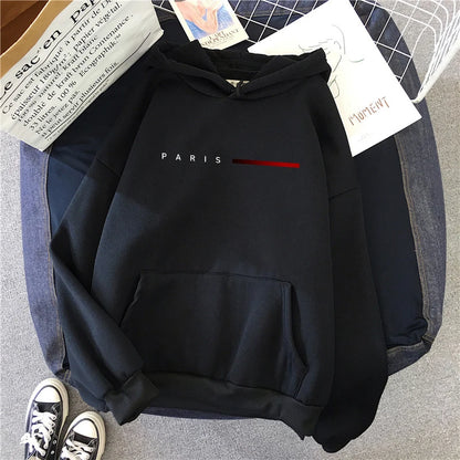 Paris Letter Womens Sweatshirts Printed Home Casual Hoodies Sports Pullover Tops Daily High Quality Woman Clothing Autumn Winter