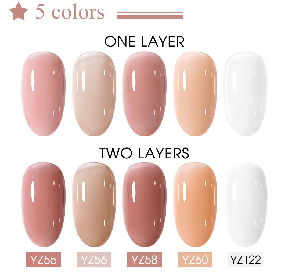 Clou Beaute 12pcs TPO & HEMA FREE Nail Gel Polish Set Red Pink Nude Green Yellow Purple UV Gel Nail Semi Permanent Nail Varnish