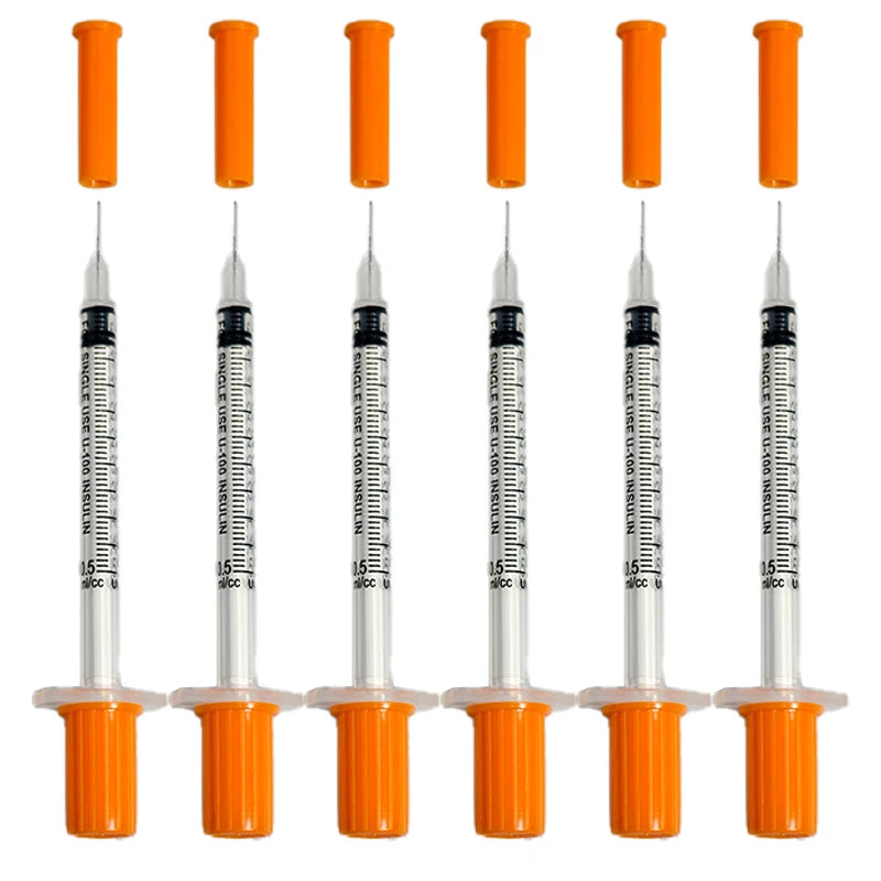 100 st 1 ml engångssprutor med 30G 8 mm / 31G 6 mm nål för husdjur
