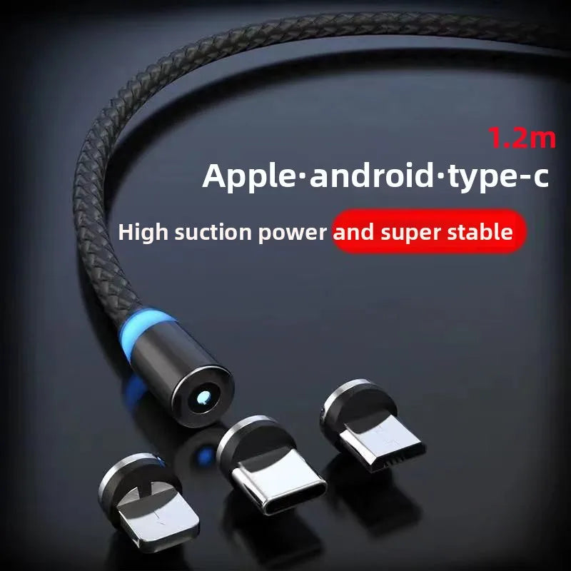 Magnetisk 3-i-1 billaddkabel för flera mobilmärken