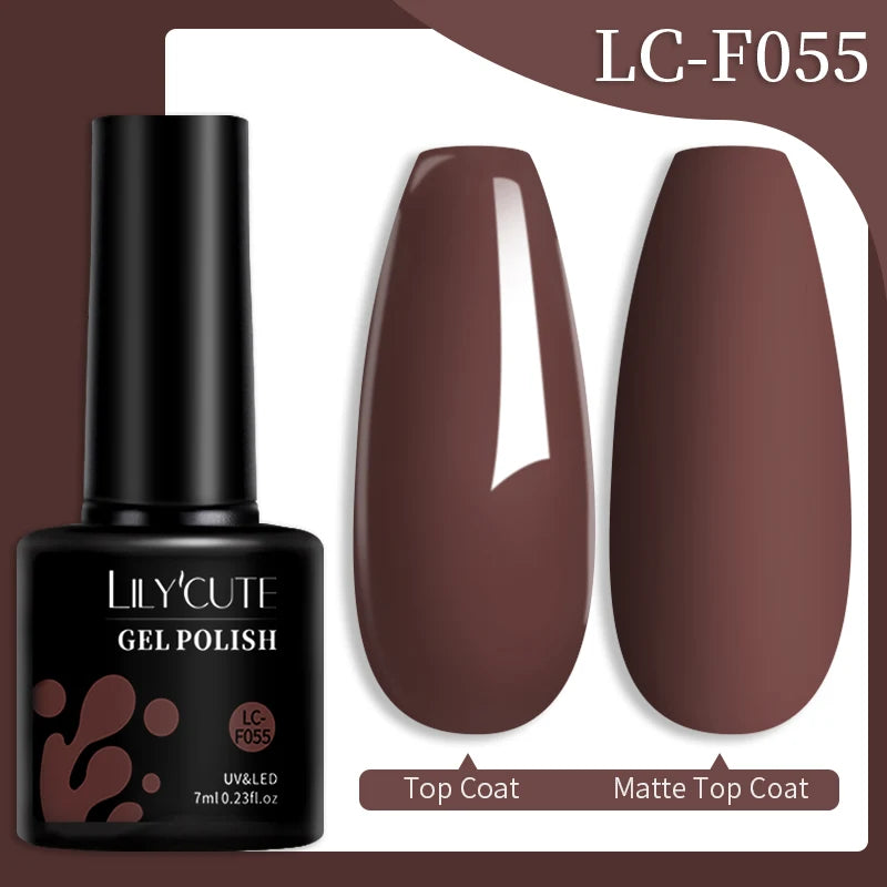LILYCUTE 129 Colors 7ML Nail Gel Polish Nail Supplies Vernis Semi Permanent Nail Art Manicure Soak Off LED UV Gel Nail Varnishes