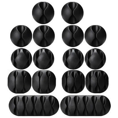 10-pack kabelhållare i silikon – flexibel kabelorganisering