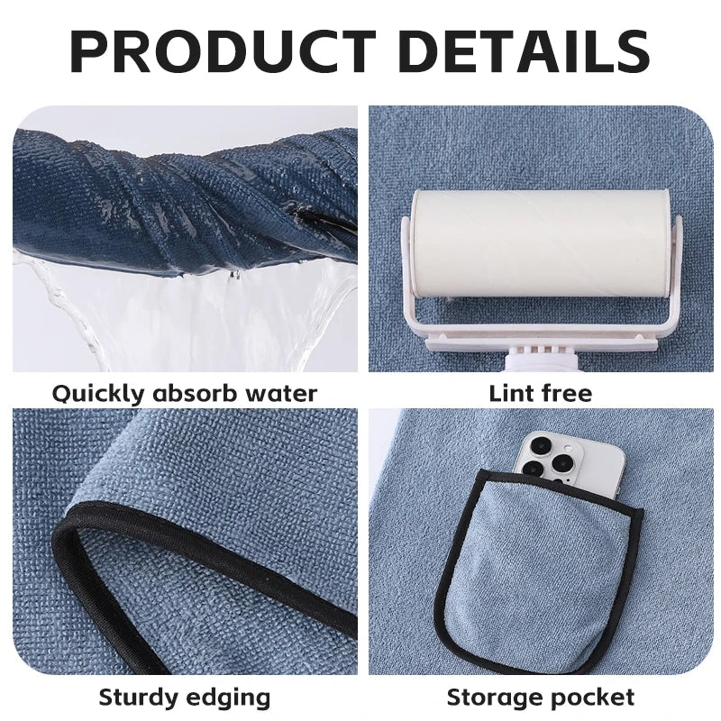 1Pcs Men's Quick Dry Bath Skirt 15.7x55.1in Sport Towel Wrap Adjustable Hands Free for Gym Swimming Sauna Changing Room Fitness