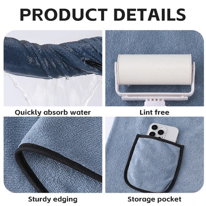 1Pcs Men's Quick Dry Bath Skirt 15.7x55.1in Sport Towel Wrap Adjustable Hands Free for Gym Swimming Sauna Changing Room Fitness