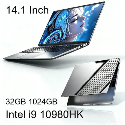 2026 Hot 14.1" Laptop Intel Core i9-10980HK 32GB RAM 2TB SSD Win11 Pro 1920x1080 FHD Ultra Slim Gaming Notebook Computer PC