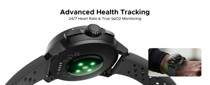 DOOGEE ANYMOVING M1 PRO Smart Watch 1.5" AMOLED Dual Band GPS Smart Watch with Offline Maps 170+ Sports Modes Fitness Watch 15-Day Battery AI Voice Assistant 5ATM Waterproof Outdoor GPS Watch