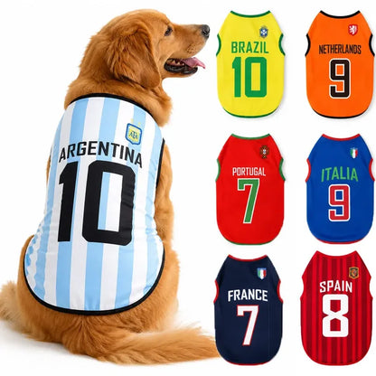 Sport Team Dog Jersey Number Print Dogs Vests Sport Style Breathable Mesh Puppy Sleeveless Shirt Small Medium Larg Pets Clothes