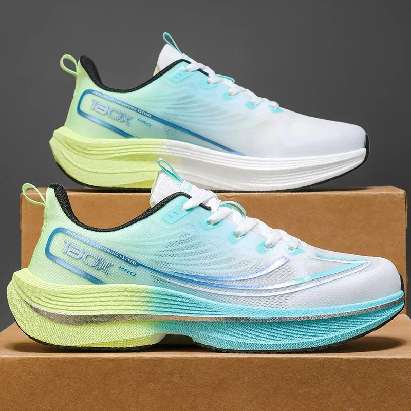 Herr sneakers med kolfiberplatta & mesh – Lätta, halkfria, löpning & tennis, storlek 39–48, 4 färger