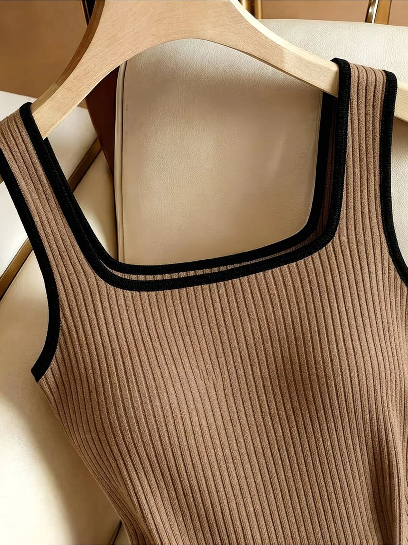 Dam 3-delat Ribbat Bodysuit-set – Fyrkantig Urringning Midjebetonande Backless Strand Nattliv Elegant, 4 Färger XS–XL