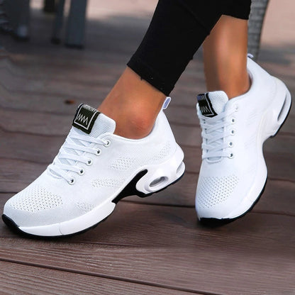 Dam platform sneakers i mesh – Andningsbara, chunky sula, löpning & sport, storlek 36–42, 4 färger