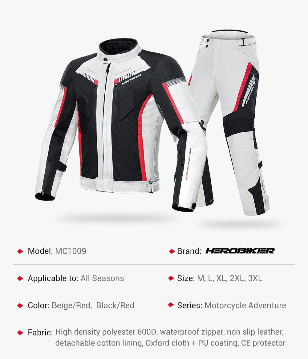 Men's Motorcycle Jacket Anti-fall Wear-resistant Motorbike Jacket With 5pcs Protector Motocross Racing Clothing Protection
