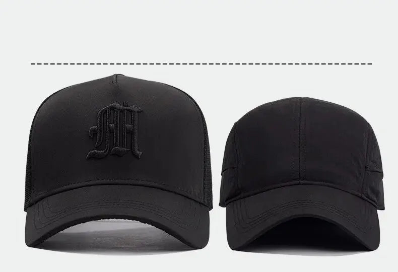 New Hat Men's Summer Thin High Top Baseball Cap Tide Big Head Fence Mesh Breathable Cap Sunscreen Sun Hat