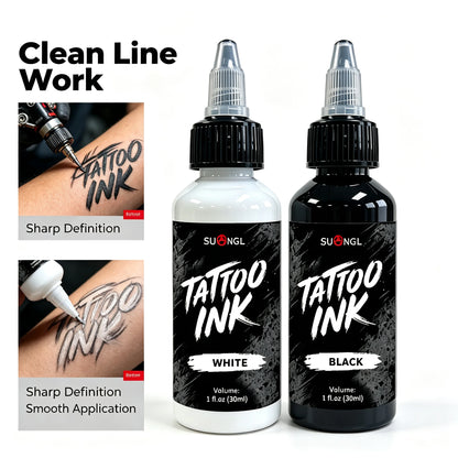 SUANGL Tattoo Ink White 60ml Colorant Black White Tattoo Ink High Quality Professional Tattoo Supplies