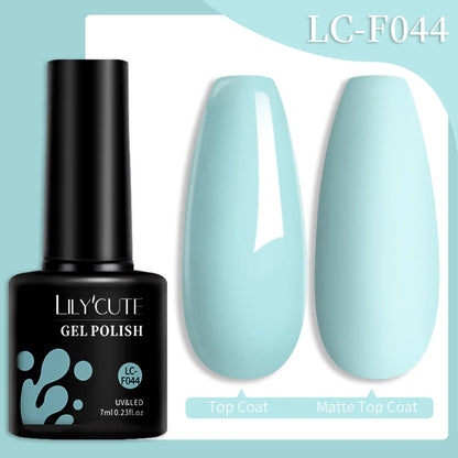 LILYCUTE 129 Colors 7ML Nail Gel Polish Nail Supplies Vernis Semi Permanent Nail Art Manicure Soak Off LED UV Gel Nail Varnishes