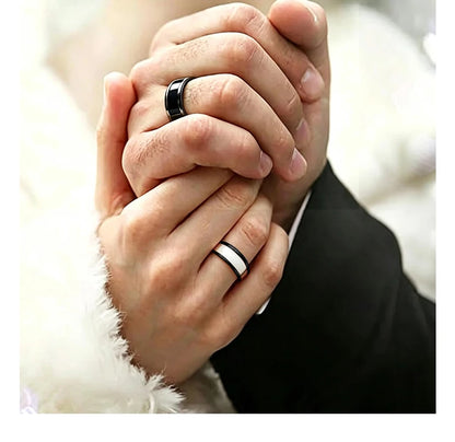 T5577 Chip RFID Black or White Ceramics Smart Finger Rewrite Ring 125KHZ Wear for Men or Women
