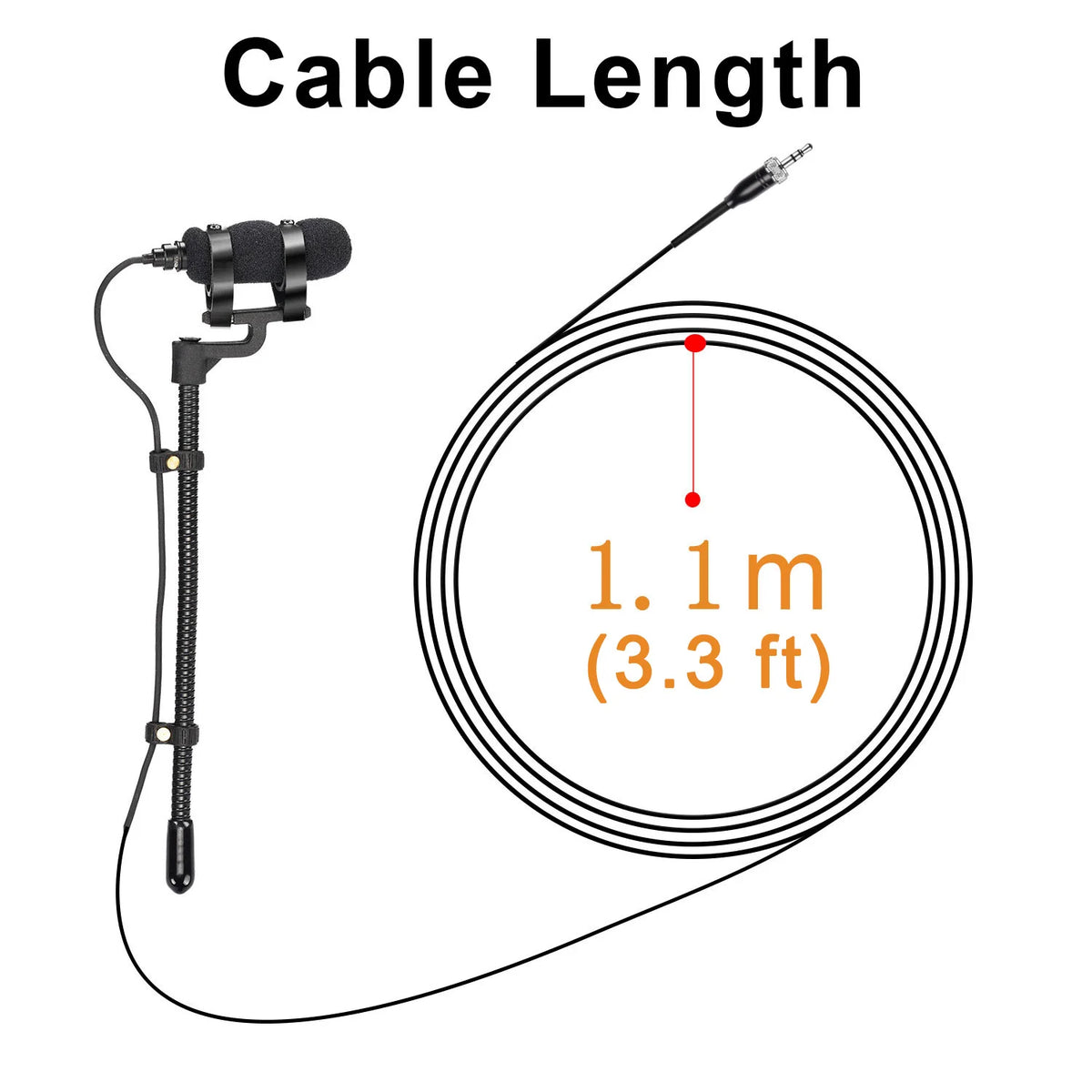 Professional 3 Pin 4 PIN XLR Violin Microphone 3.5mm Portable Condenser Musical Instrument Mic for Wind Sax Piano Clarinet IM-22
