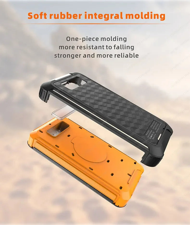 Vikbar Solcells Powerbank IP65 MPPT – LED-lampa USB-A USB-C 5V/2,4A Camping Utomhus 10000/20000/25000mAh