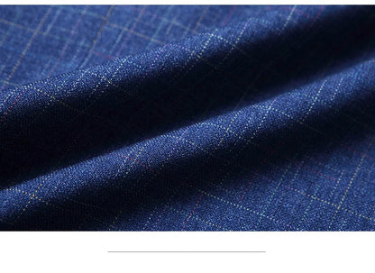 Herr Slim Fit Blazer – Rutig Strükfri Kavaj för Business Casual, Vår & Höst, 3 Färger