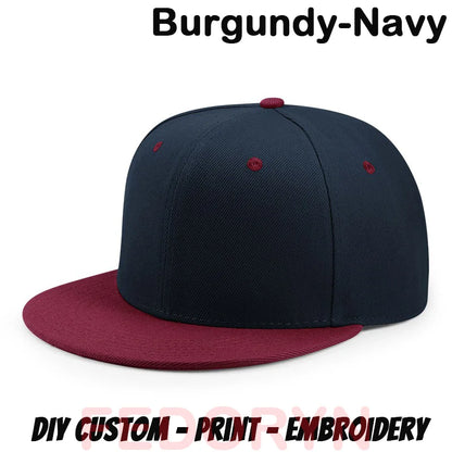 FEDORYN Snapback Keps Splice-Färger Hip Hop – 40 Färger Akryl/Polyester Justerbar Unisex Anpassad Brodyr Tryck Grossist Dropshipping