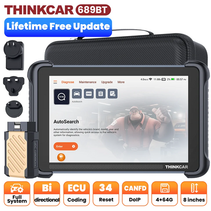 THINKCAR THINKSCAN 689BT diagnostikverktyg och tillbehör