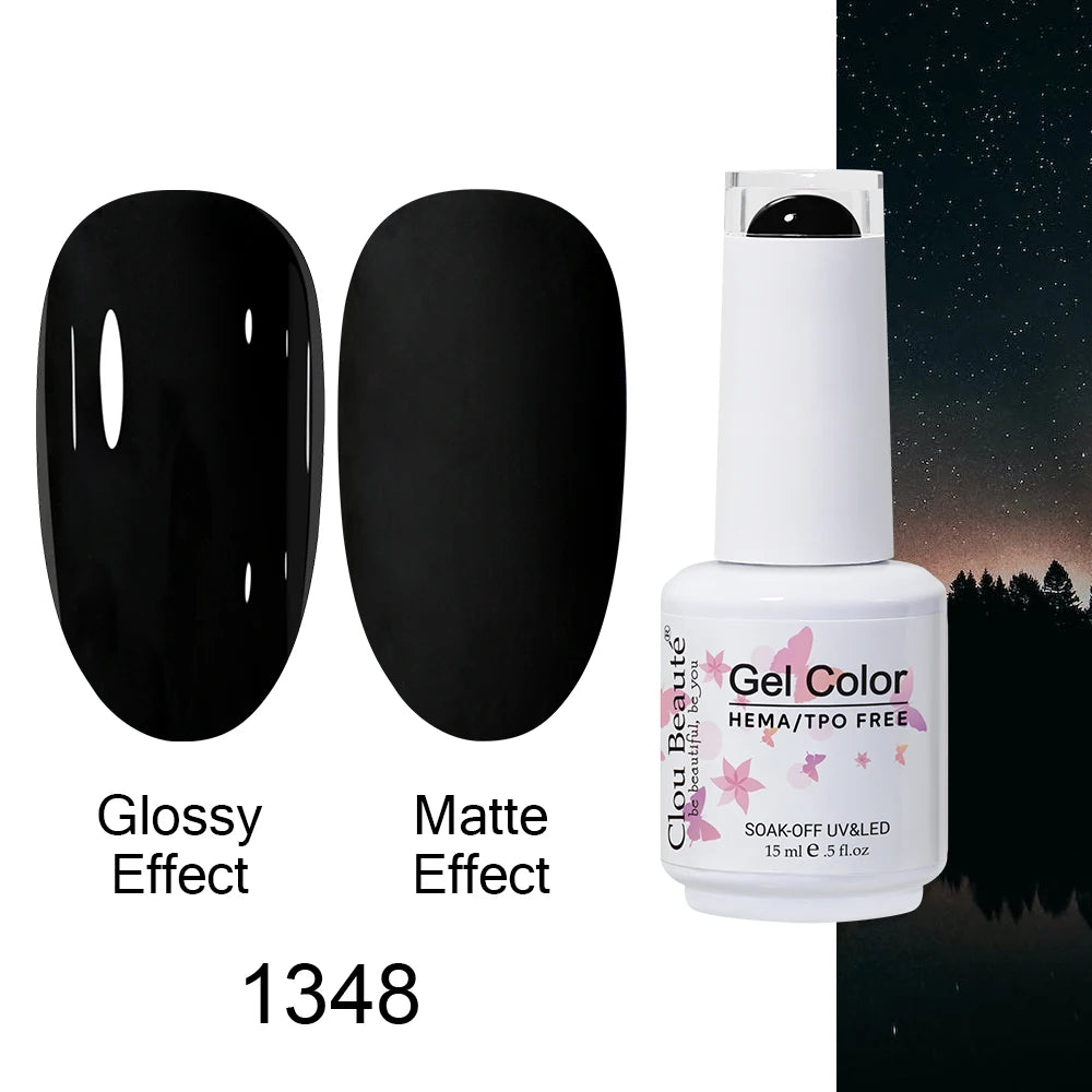 Clou Beaute Gel Nail Polish Neon Brown Royal Blue Red Green Pastal Nude Nail Art Varnishes Gel Lacquer Top Coat UV Gel Nail