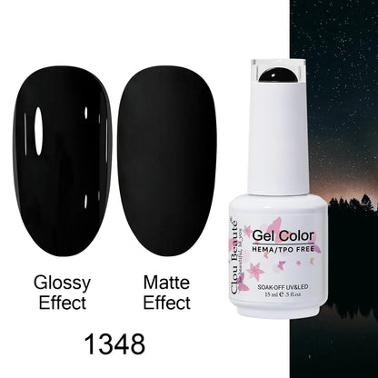 Clou Beaute Gel Nail Polish Neon Brown Royal Blue Red Green Pastal Nude Nail Art Varnishes Gel Lacquer Top Coat UV Gel Nail