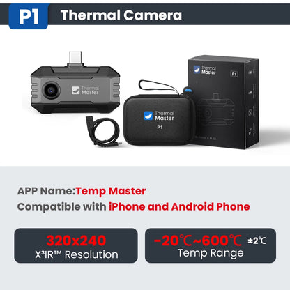 P1 Termisk Kamera för iPhone och Android 320x240 Upplösning