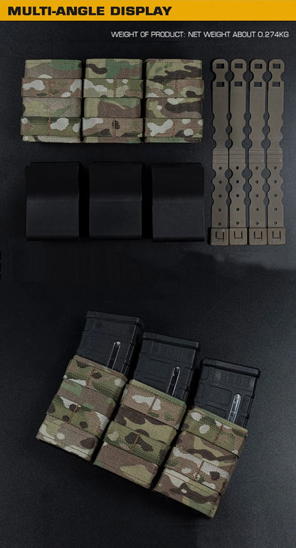Taktisk FAST 5.56 Trippel Magasinväska Medium för Molle-system