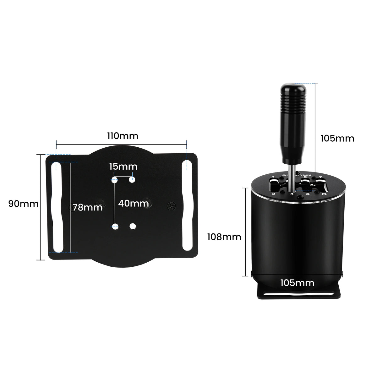 SIMSONN Sim Racing Gear Shifter 7+R / 6+R H Gear for Driving Simulator Games Manual Gear USB for PC Logitech G25 G27 G29 G920