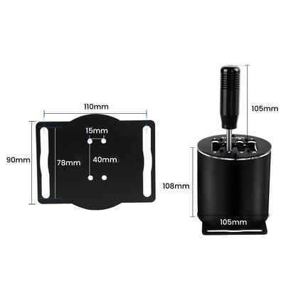 SIMSONN Sim Racing Gear Shifter 7+R / 6+R H Gear for Driving Simulator Games Manual Gear USB for PC Logitech G25 G27 G29 G920