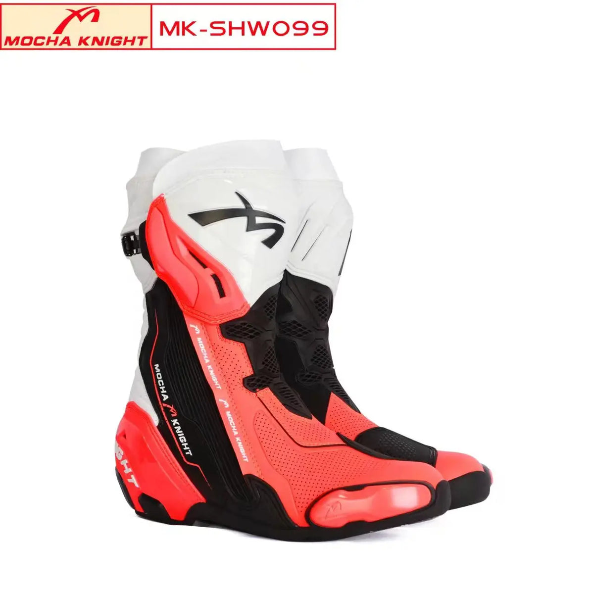 Racingstövlar MK099 i läder – proffsstövlar för bana och offroad, unisex 35–46