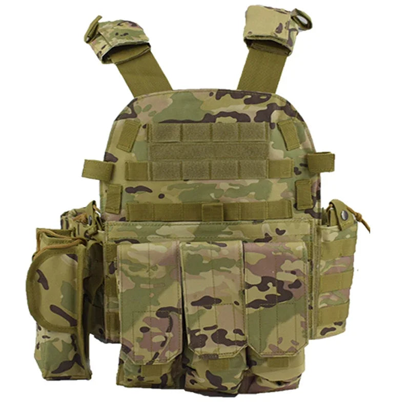 6094 utrustningsväst för airsoft med MOLLE-fästen
