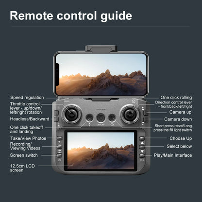 New E88 GT 4K Professional High-definition Drone Aerial Photography 12.5-inch Screen Remote Control Optical Flow Quadcopter Toys