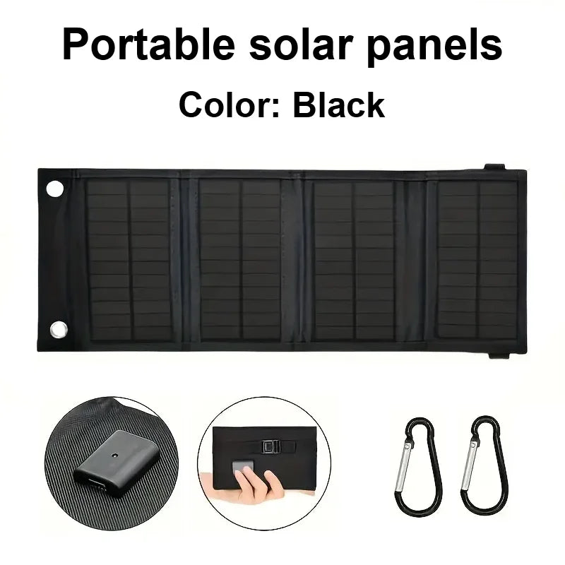 LEAORLD 20W Solar Panel Charger, Foldable Solar Panel Fast Charging, USB Solar Phone Charger, Monocrystalline High Efficiency