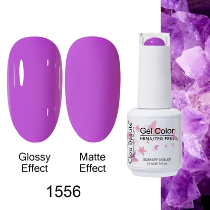 Clou Beaute Gel Nail Polish Neon Brown Royal Blue Red Green Pastal Nude Nail Art Varnishes Gel Lacquer Top Coat UV Gel Nail