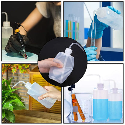 500/250ml Tattoo Wash Bottle 5 Colors Rinse Spray Bottle Economical Plastic Squeeze Clean Bottles for Medical Labs Tattoo Supply