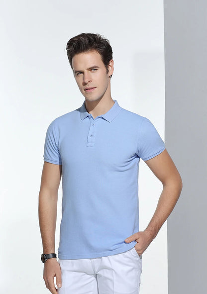 Polo-shirt med Eget Tryck eller Logotyp – 100% Bomull, Unisex S–6XL (Asian)