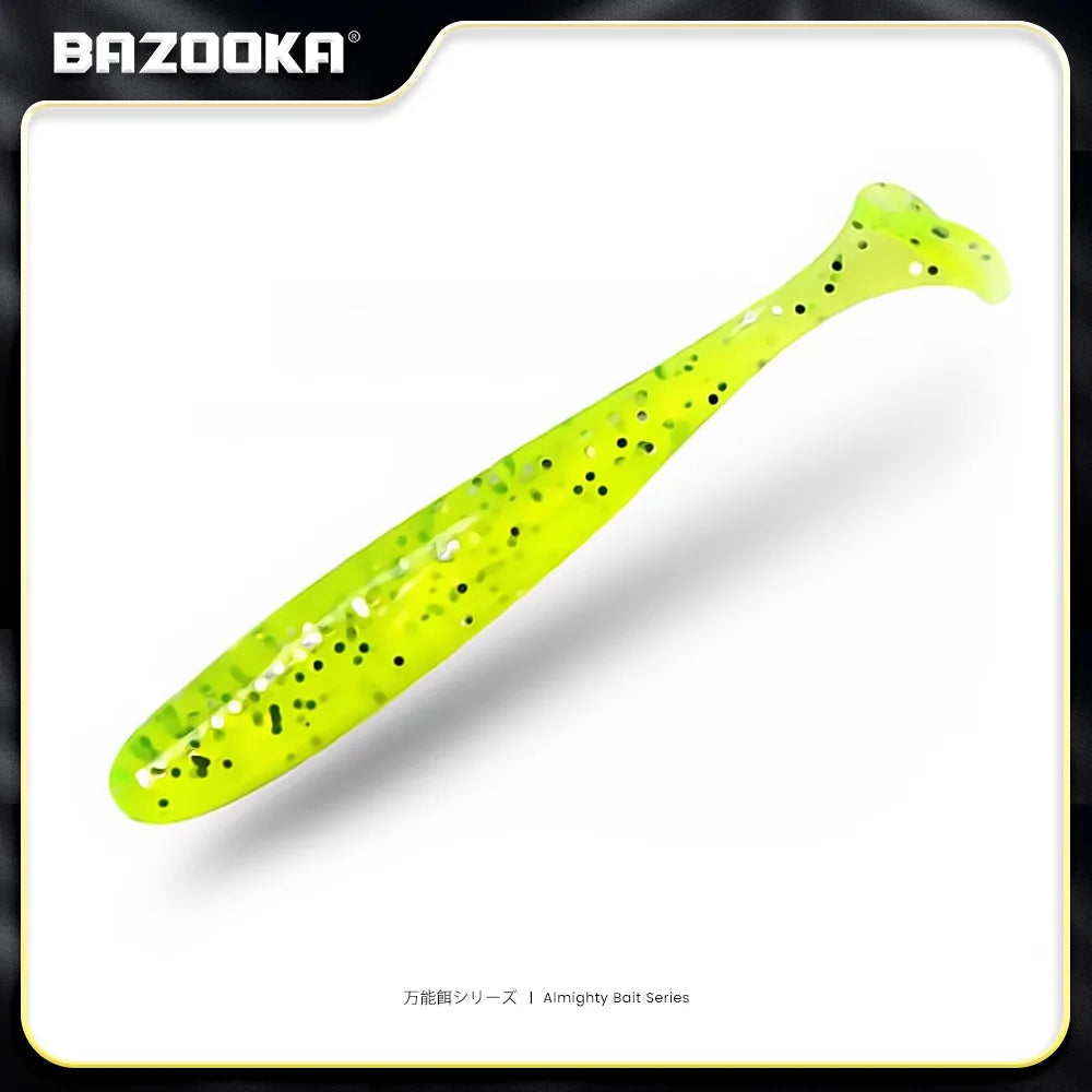 Bazooka Shad Worm Fishing Soft Lure Big Silicone 90 100mm Bait T Tail Easy Shiner Wobbler Swimbait Pesca Trout Pike Bass Winter