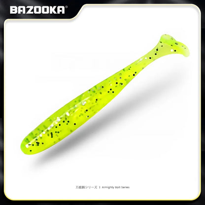 Bazooka Shad Worm Fishing Soft Lure Big Silicone 90 100mm Bait T Tail Easy Shiner Wobbler Swimbait Pesca Trout Pike Bass Winter