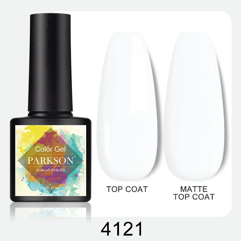 Parkson No Wipe Top Base Coat Nail Gel polish Design Enhancer Varnish Semi Permanent Soak Off UV LED Nail Art Tool