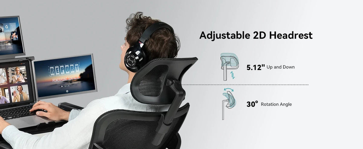NEWTRAL Ergonomic Chair with Desktop,Adaptive Lower Back,Footrest 4 Recline Angle Adjustable Backrest Armrest Headrest,NT002 BLACK