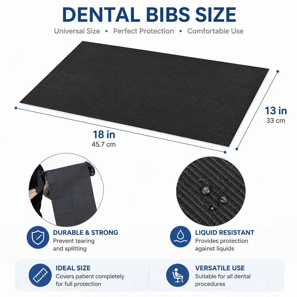 Disposable Tattoo Bibs 3-Ply Waterproof Dental Bibs Sheet Tattoo Table Covers Clean Pad for Nail Salon Dental Clinic Tattoo Shop